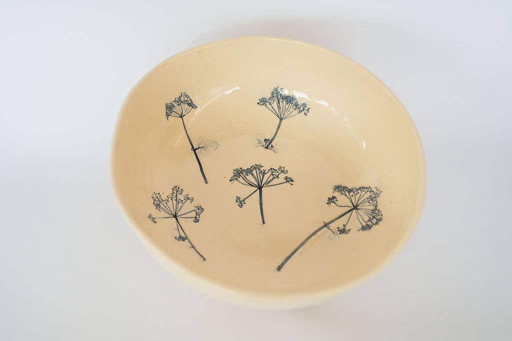 Handmade Salad Bowl from Portugal – Hand Painted Floral Ceramic | Artisanal Stoneware