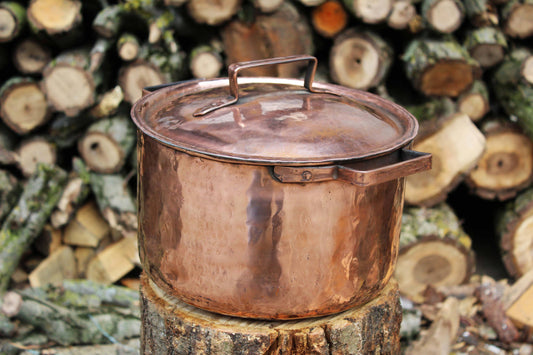 Copper Stock/pasta Pot - Tradizionale Pentola in Rame Fatta a Mano – Alta Pentola Rustica