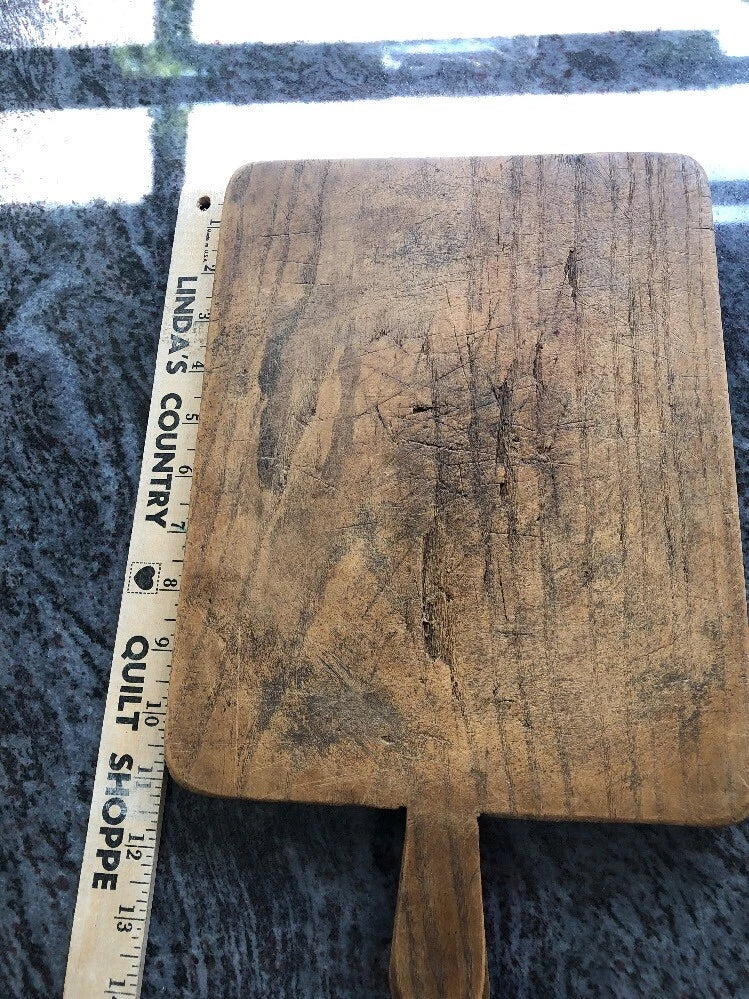 Primitive Antique Wooden European French Bread Cheese Board Wood Tray 11”x9”