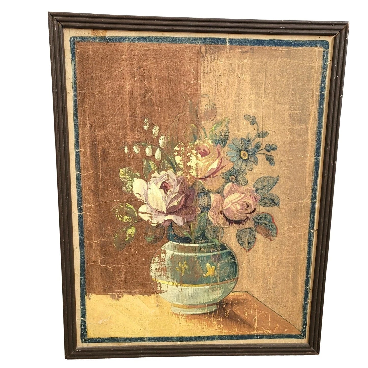 Antique French Still Life, Oil on Panel, 19th Century,