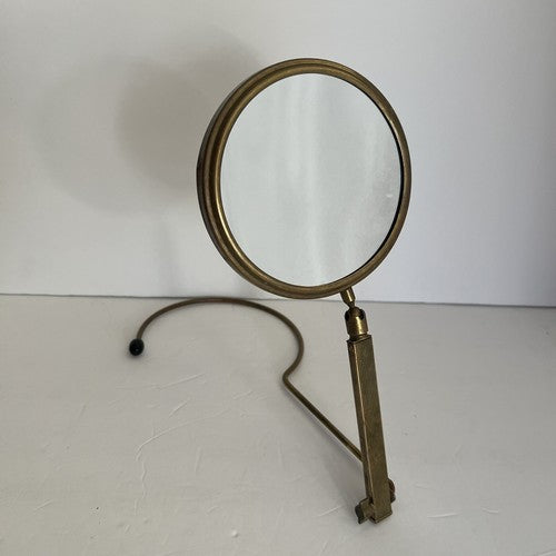 Vintage Mid Century Brass French Adjustable Mirror